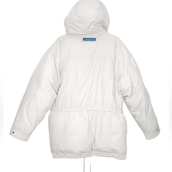 Vintage Strato Jac Puffer Down Feather Winter Warm Coat Snow Chore Travel Size L - Picture 2 of 11